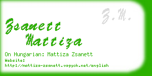 zsanett mattiza business card